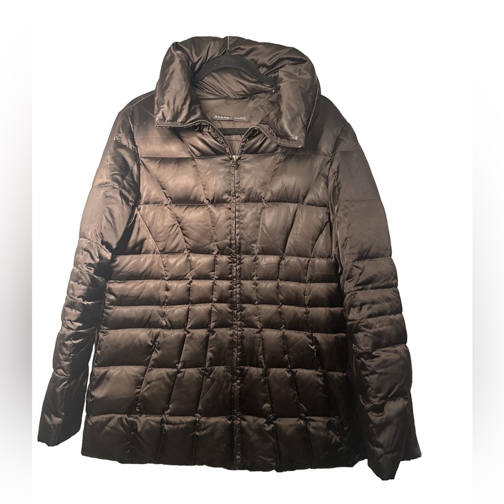 ANDREW MARC Size L Rich Chocolate Brown Goose-down Jacket